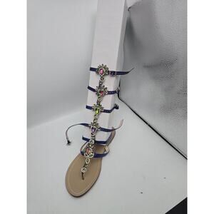 Azomodo  Blue Blingy‎ removable Gladiator Straps NIB